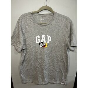 Gap + Disney Mickey Mouse Gray Cotton T Shirt Women’s Large